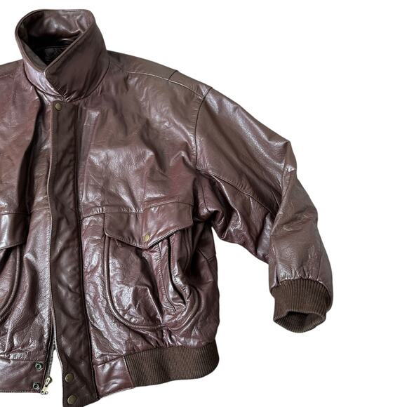 Vintage Wilsons Aviator adventure bound leather jacket motorcycle 2XL mens - Picture 3 of 10